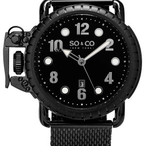 So & Co New York Herrklocka 5208.3 Yacht Timer Svart/Stål Ø48 mm