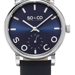 So & Co New York Madison Damklocka 5093L.2 Blå/Läder Ø36 mm