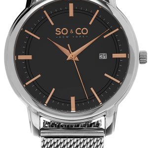 So & Co New York Madison Herrklocka 5207.3 Grå/Stål Ø41 mm