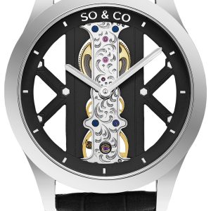 So & Co New York Madison Herrklocka 5419.1 Svart/Läder Ø40 mm