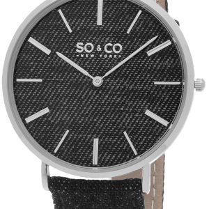 So & Co New York SoHo 5103.1 Svart/Läder Ø41 mm