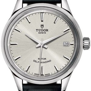 Tudor 12300-0005 Style Silverfärgad/Läder Ø34 mm