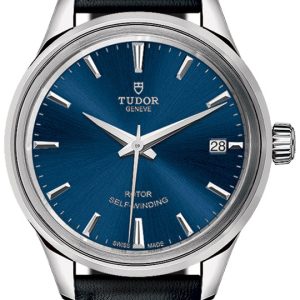 Tudor 12300-0016 Style Blå/Läder Ø34 mm