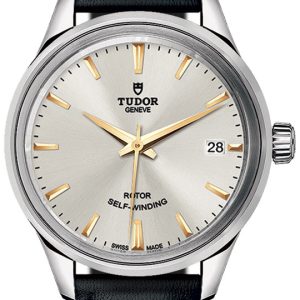 Tudor 12300-0018 Style Silverfärgad/Läder Ø34 mm