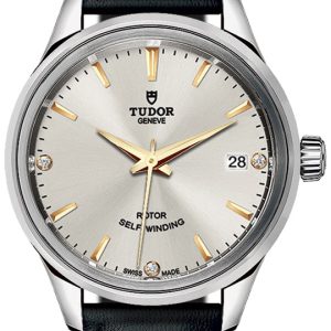 Tudor 12300-0020 Style Silverfärgad/Läder Ø34 mm