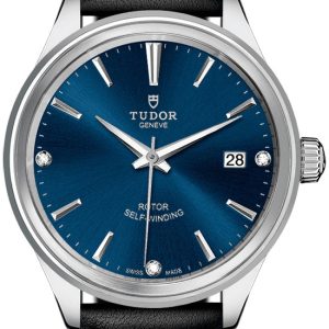 Tudor 12500-0014 Style Blå/Läder Ø38 mm