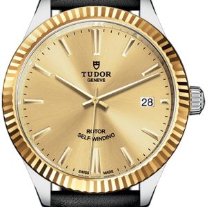 Tudor 12513-0017 Style Gulguldstonad/Läder Ø38 mm