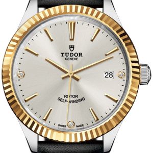 Tudor 12513-0021 Style Silverfärgad/Läder Ø38 mm