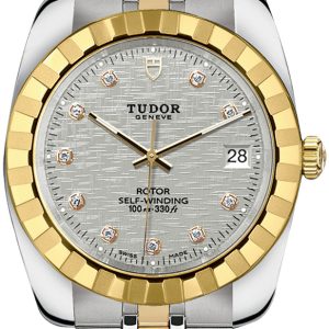 Tudor 21013-0009 Classic Date Silverfärgad/Gulguldtonat stål Ø38 mm