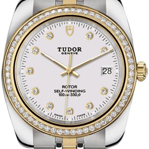 Tudor 21023-0002 Classic Date Vit/Gulguldtonat stål Ø38 mm