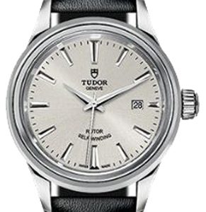 Tudor Damklocka 12100-0005 Style Silverfärgad/Läder Ø28 mm