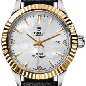 Tudor Damklocka 12113-0027 Style Vit/Läder Ø28 mm