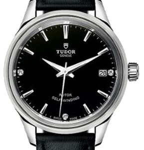 Tudor Damklocka 12300-0008 Style Svart/Läder Ø34 mm