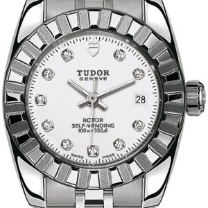 Tudor Damklocka 22010-0013 Classic Date Vit/Stål Ø28 mm