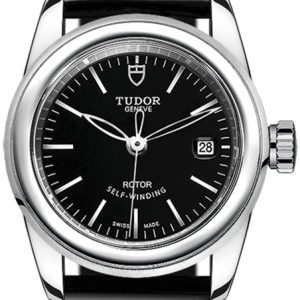 Tudor Damklocka M51000-0001 Glamour Date Svart/Läder Ø26 mm