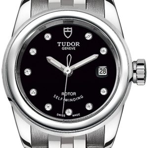 Tudor Damklocka M51000-0008 Glamour Date Svart/Stål Ø26 mm