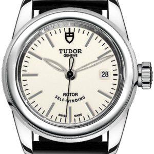 Tudor Damklocka M51000-0029 Glamour Date Vit/Läder Ø26 mm