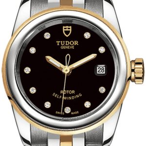 Tudor Damklocka M51003-0007 Glamour Date Svart/Gulguldtonat stål