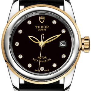 Tudor Damklocka M51003-0023 Glamour Date Svart/Läder Ø26 mm