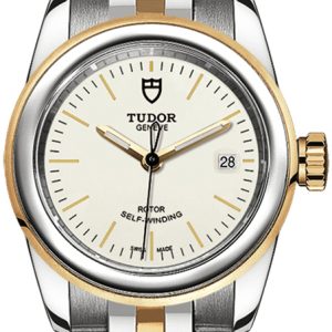 Tudor Damklocka M51003-0025 Glamour Date Vit/Gulguldtonat stål Ø26