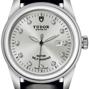 Tudor Damklocka M53000-0026 Glamour Date Silverfärgad/Läder Ø31 mm