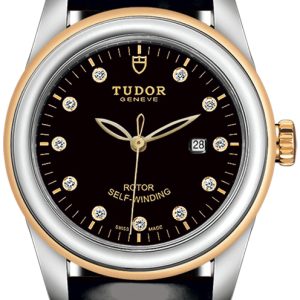 Tudor Damklocka M53003-0020 Glamour Date Svart/Läder Ø31 mm