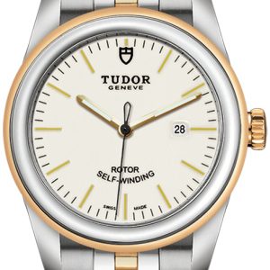 Tudor Damklocka M53003-0065 Glamour Date Vit/Gulguldtonat stål Ø31