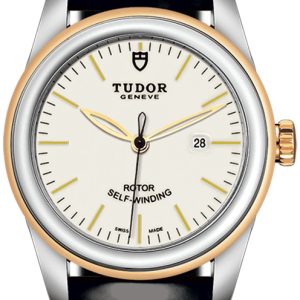 Tudor Damklocka M53003-0071 Glamour Date Vit/Läder Ø31 mm