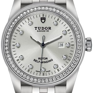 Tudor Damklocka M53020-0003 Glamour Date Silverfärgad/Stål Ø31 mm