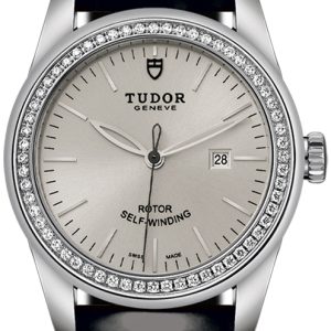 Tudor Damklocka M53020-0052 Glamour Date Silverfärgad/Läder Ø31 mm