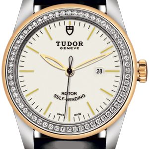 Tudor Damklocka M53023-0071 Glamour Date Vit/Läder Ø31 mm