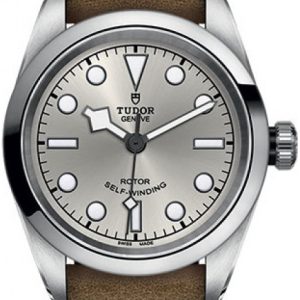 Tudor Damklocka M79580-0009 Black Bay Silverfärgad/Läder Ø32 mm