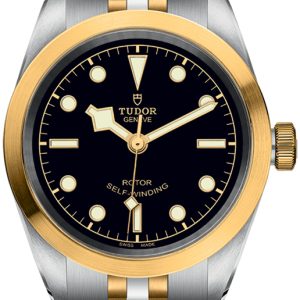 Tudor Damklocka M79583-0001 Black Bay Svart/Gulguldtonat stål Ø32 mm