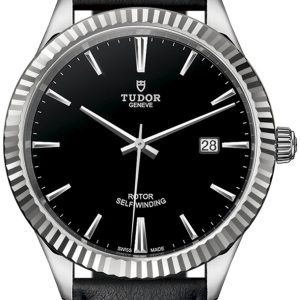 Tudor Herrklocka 12710-0022 Style Svart/Läder Ø41 mm