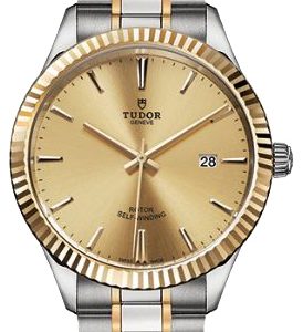 Tudor Herrklocka M12713-0001 Style Champagnefärgad/18 karat gult