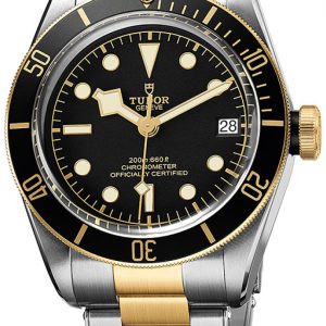 Tudor Herrklocka M79733N-0008 Heritage Svart/Gulguldtonat stål Ø41