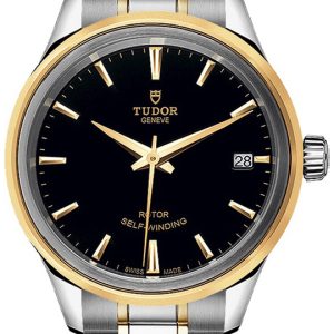 Tudor M12303-0003 Style Svart/Gulguldtonat stål Ø34 mm