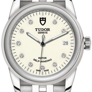 Tudor M55000-0104 Glamour Date Vit/Stål Ø36 mm