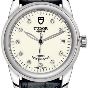 Tudor M55000-0116 Glamour Date Vit/Läder Ø36 mm