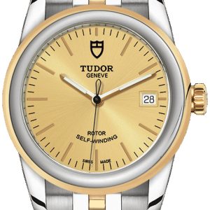 Tudor M55003-0005 Glamour Date Gulguldstonad/Gulguldtonat stål Ø36