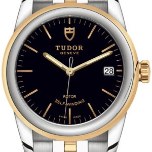 Tudor M55003-0007 Glamour Date Svart/Gulguldtonat stål Ø36 mm