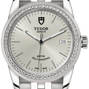 Tudor M55020-0004 Glamour Date Silverfärgad/Stål Ø36 mm