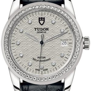 Tudor M55020-0060 Glamour Date Silverfärgad/Läder Ø36 mm