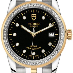 Tudor M55023-0022 Glamour Date Svart/Gulguldtonat stål Ø36 mm