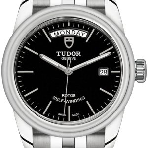 Tudor M56000-0007 Glamour Day-Date Svart/Stål Ø39 mm