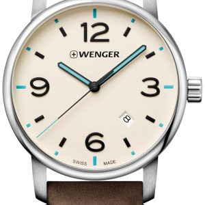 Wenger 99999 Herrklocka 01.1741.118 Antikvit/Läder Ø42 mm