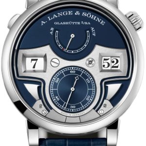 A. Lange & Söhne Herrklocka 147.028 Zeitwerk Blå/Läder Ø44.2