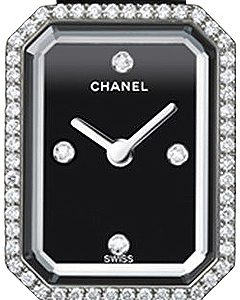 Chanel Damklocka H2434 Premiere Svart/Gummi 15x19.5 mm