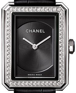 Chanel Damklocka H4883 Boy-Friend Svart/Läder