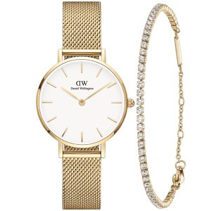 Daniel Wellington Petite 28 Tennis Giftset DW00388350 - Dam - 28 mm - Analogt - Quartz - Mineralglas